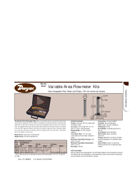 Thumbnail of document Data Sheet - VA-K Variable Area Flowmeter Kit